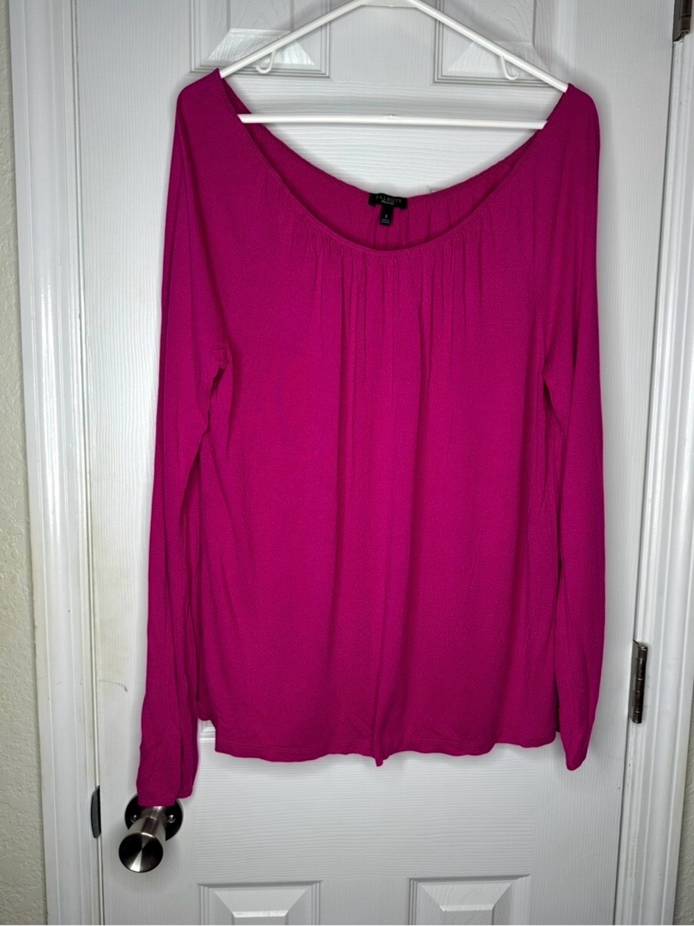 Talbots Magenta Pink Long Sleeve Blouse Top Size Small
